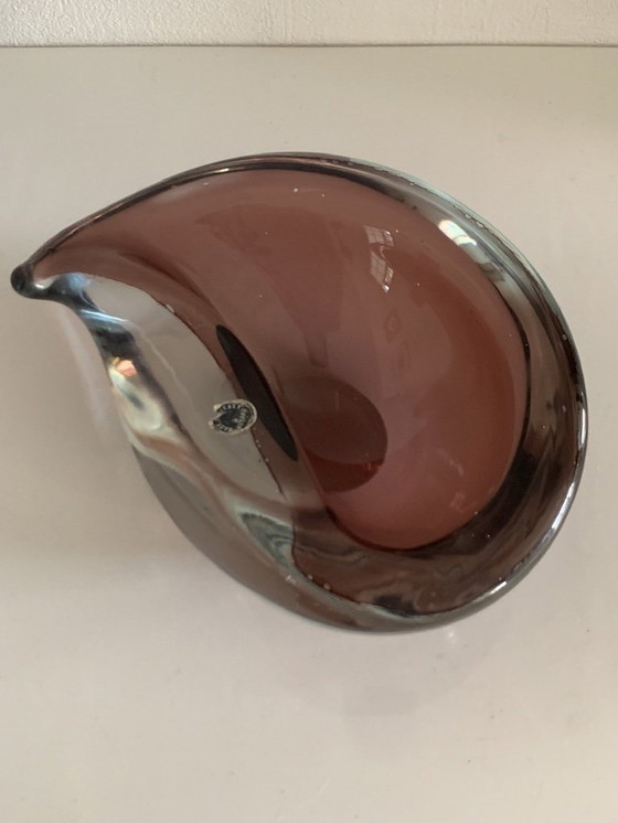 Image 1 of Cenicero para puros de mediados de siglo, de cristal de Murano Summerso, con mortero, años 60