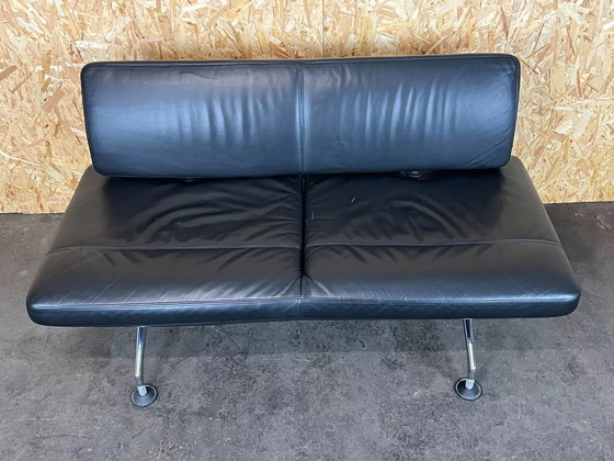 Image 1 of 1990s Area Lounge Sofa leather sofa by Antonio Citterio for Vitra Chrom Design