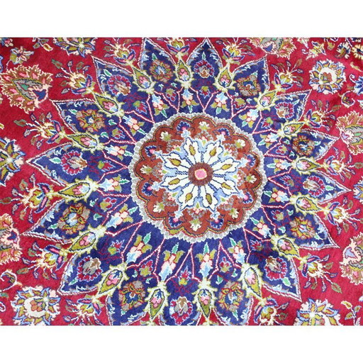 Hand-knotted Persian carpet Mashhad carpet 391x275