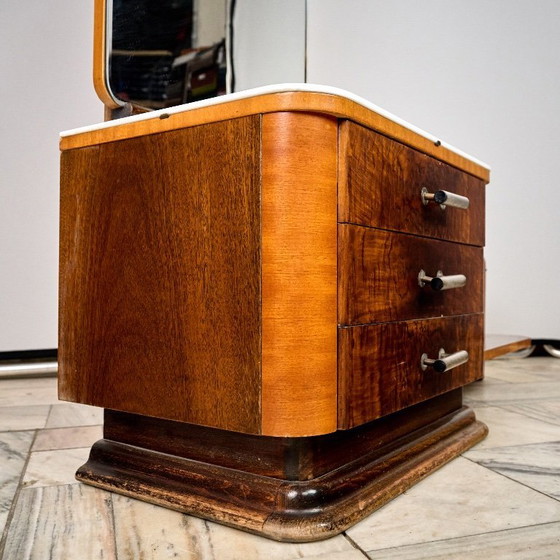 Image 1 of Vintage Art Déco Vanity, by Jindřich Halabala, 1940s Czechoslovakia