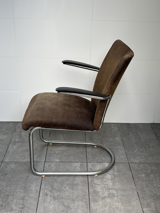 Image 1 of 2 X De Wit Sillas , Sillones , Tejido acanalado Marrón Original