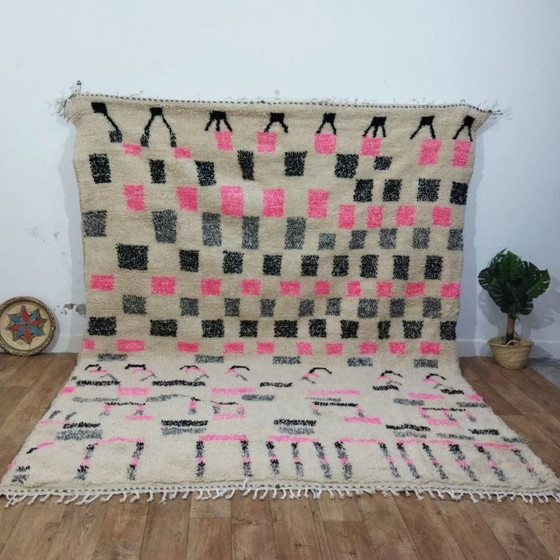 Image 1 of Berber Rug XXL Natural Wool – Pop Art Colorful Squares Handwoven (326 × 250 cm)