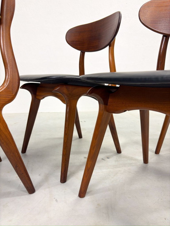 Image 1 of Set of dining room chairs 'Snavel' by Louis van Teeffelen