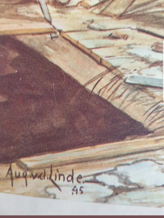 Image 1 of Unieke Set van 18 Historische Schoolplaten