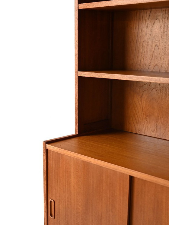 Image 1 of Bibliothèque scandinave vintage en teck avec menuiserie apparente