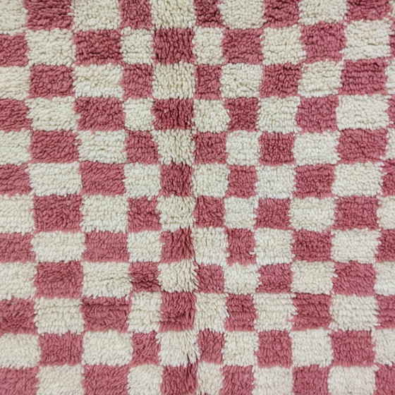 Image 1 of Moroccan Berber Pink Checkered Carpet