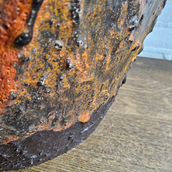 Image 1 of XXL West Germany Floor Vase Carstens Tonnieshof Fat Lava / West Germany Ceramic Vase Extra Large