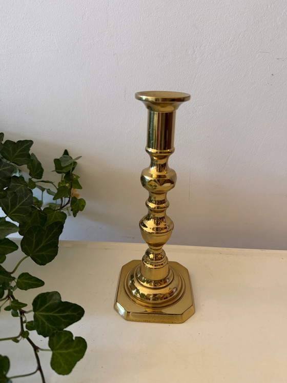 Messing Kerzenständer – Kerzenhalter, Brass, Vintage (photo 3 of 5)