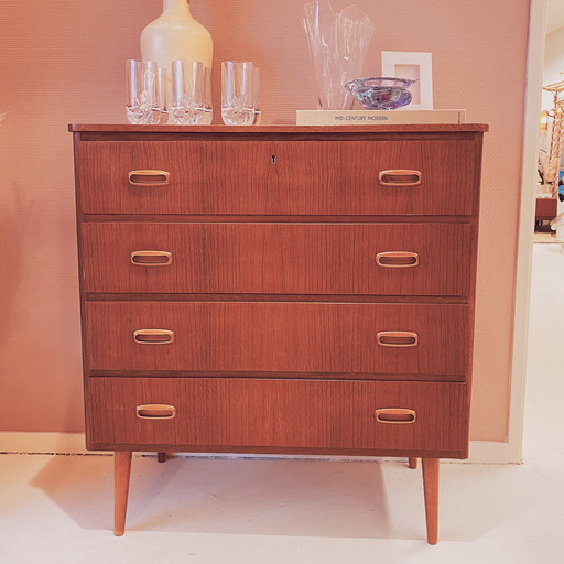 Swedish Teak Chest of Drawers, Years 50-60