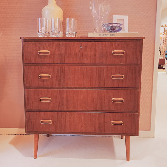 Image 1 of Swedish Teak Chest of Drawers, Years 50-60