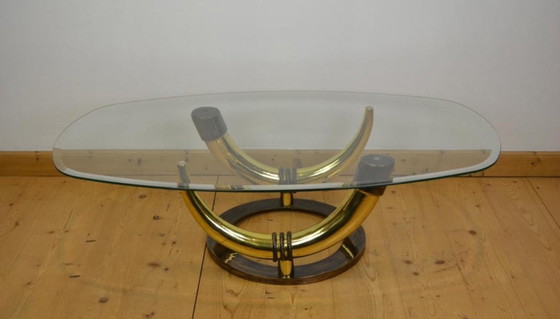 Image 1 of Tavolo da salotto dal design vintage con olifantentanden in bronzo