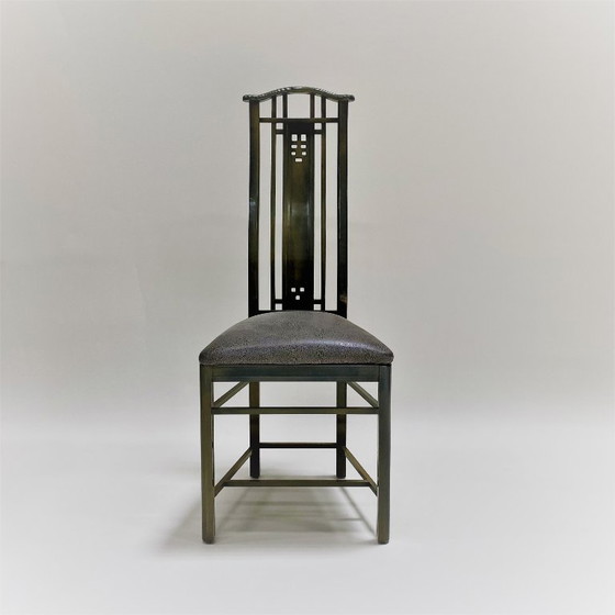 Image 1 of Chaises de salle à manger Giorgetti, design italien Umberto Asnago