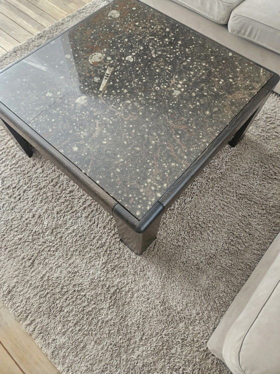 Beautiful Rolf Benz Coffee Table Fossil Marble from 1977 – Stone, Wood (photo 6 of 15)