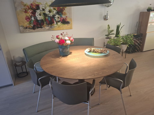 DYYK Table de salle à manger ronde 150cm
