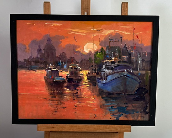 Image 1 of Ferry with a Romantic Sunset
