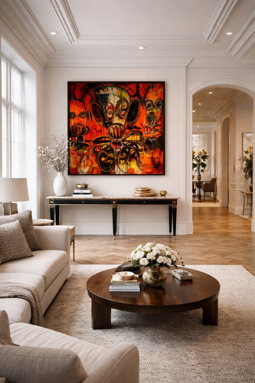 UNIQUE WORK BY ABOUDIA. 100 x 100 cm