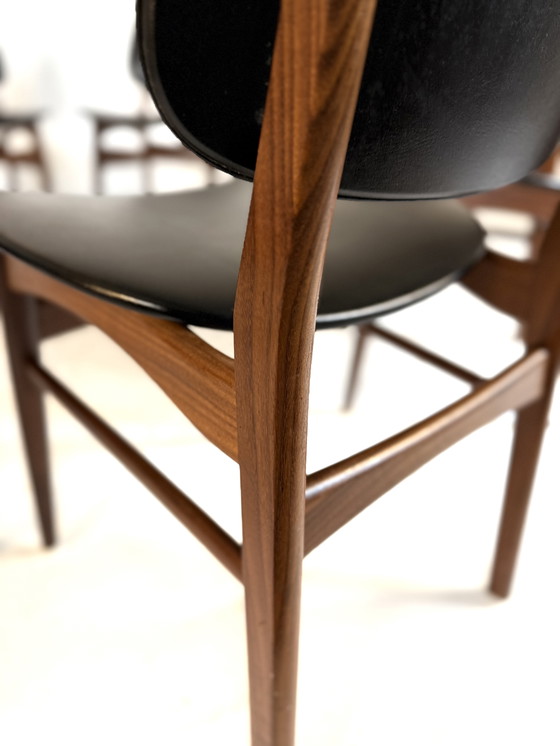 Image 1 of 8 sedie da pranzo vintage danesi, Arne Hovmand Olsen degli anni '60