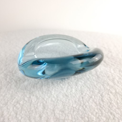 Vintage Holmegaard schaaltje Per Lutken lichtblauw glas