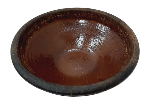 Bol rustique vintage en céramique, marron