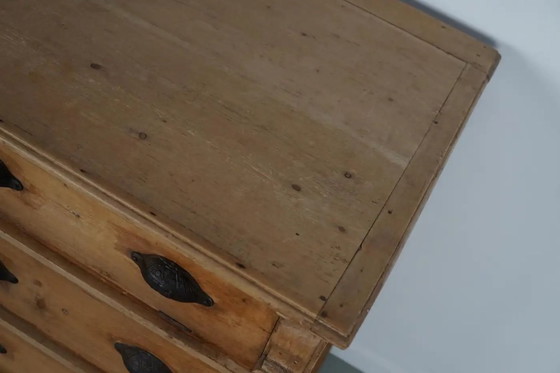 Image 1 of Antieke Duitse grenen winkelkast, begin 20e eeuw