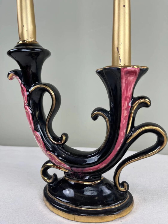 Jugendstil-Kronleuchter – Kerzenhalter, Porcelain, Ceramic, Art Nouveau (photo 10 of 14)