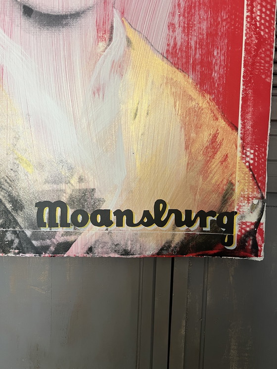 Image 1 of Zeefdruk (75/108cm) Moansburg “Geisha red” nr 8 vd10