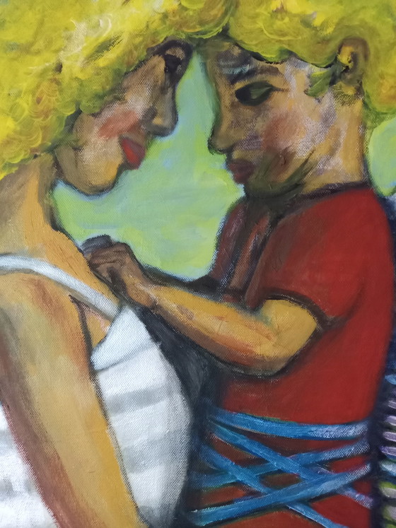 Image 1 of T.van Steenbergen "Angels" 100 x 100 cm