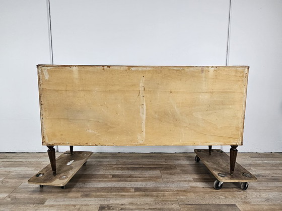 Image 1 of Commode Art déco des années 1950 en ronce de noyer