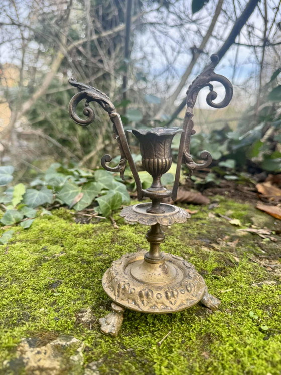 Large bronze candlestick from the Napoleon III period – Candle holders (photo 2 of 8)