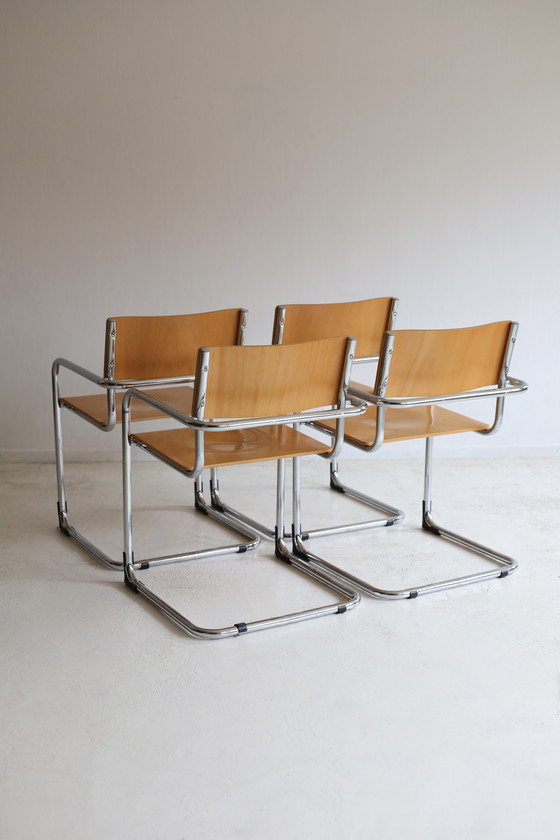 Image 1 of Set of 4 Plurima Italy dining chairs, 1970s