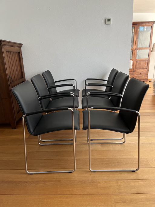 6x Leolux Talos dining chair