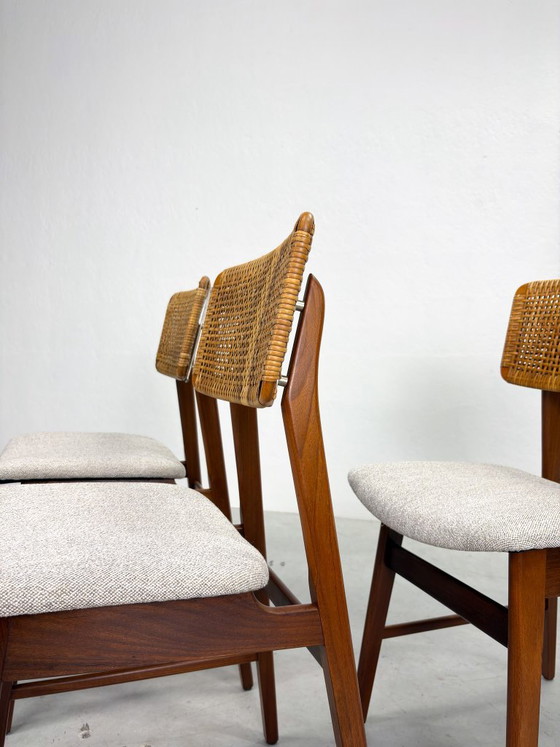 Set of Vintage Dining Chairs with Woven Cane Backrest – Wood (photo 8 of 19)
