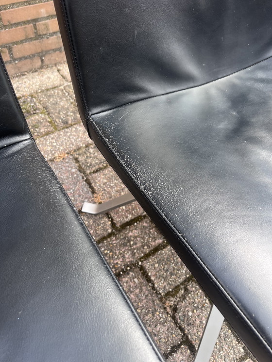 Image 1 of 4x tonon eetkamer stoel leer