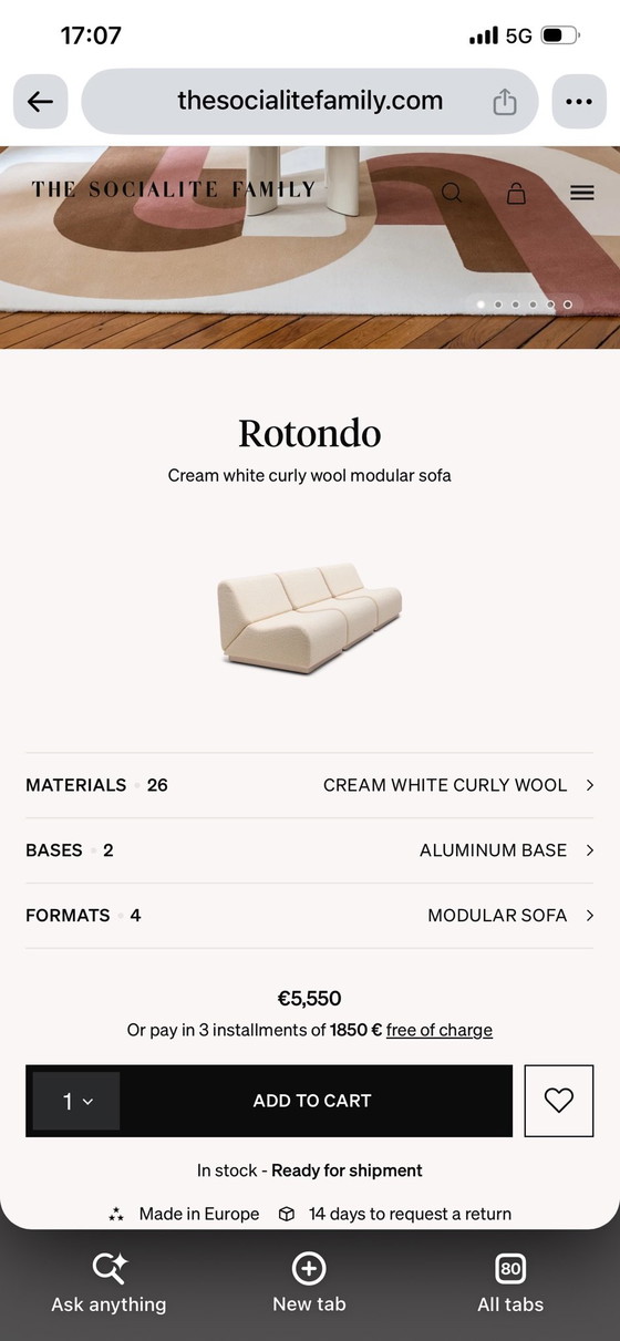 Rotondo Modulares Sofa von The Socialite Family – Modulare Sofas, Andere (photo 5 of 6)