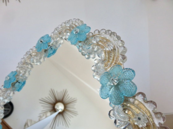 Specchio Veneziano in Vetro di Murano, Da Appoggiare o Appendere, 1950 – Murano Glass (photo 8 of 15)