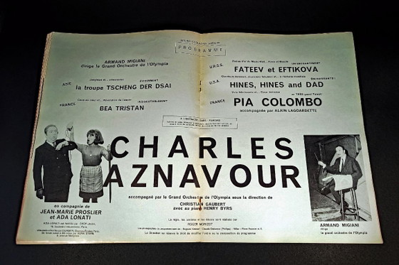 Image 1 of Olympiaprogramm 1968 „Charles Aznavour“