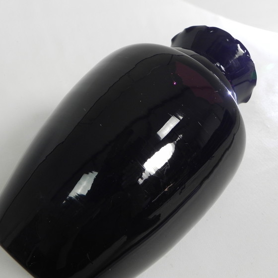 Image 1 of Art-Déco-Vase mit geripptem Rand, Doyen, Boom, 1930er Jahre