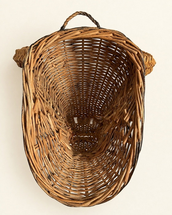 Rare French Polychrome Wicker Bull / Minotaur Wall Sculpture, 1950s – Rattan (photo 6 of 10)