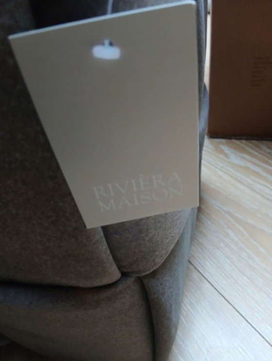 Riviera Maison poef, taupe, Hockers en poefs, Textiel, Modern (foto 5 van 6)