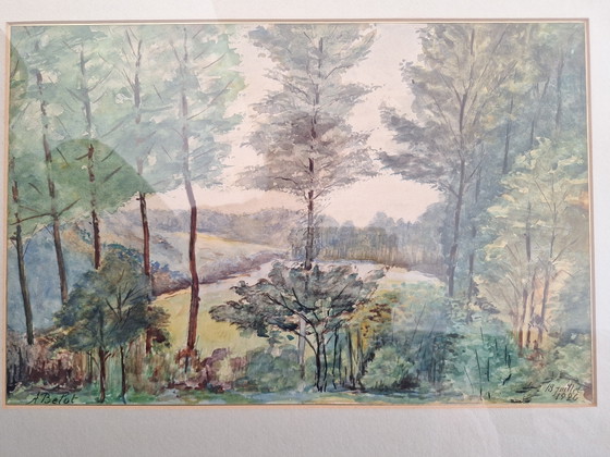 Image 1 of Aquarel A. Belot 1926
