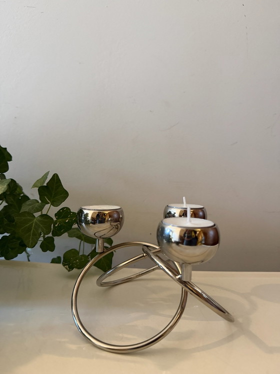 Space Age Candle holder – Chrome (photo 4 of 6)