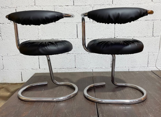 Image 1 of Vintage Cobra-stoelen uit de jaren 70 van Giotto Stoppino