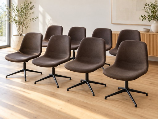 9 Sillas giratorias de diseño | Sillas de comedor | Marrón oscuro | 39,90 €/unidad