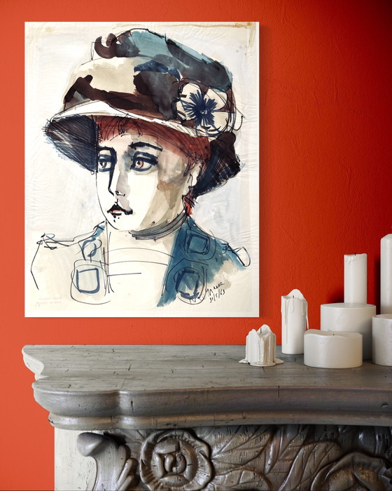 Image 1 of Robert Detheux, dipinto raro del 1963