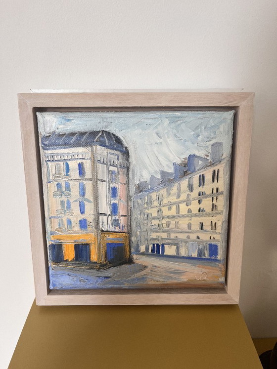 Small Painting - 20 x 20 - 'Paris' by Maja A Chris – Paintings & Drawings, Canvas (photo 5 of 10)