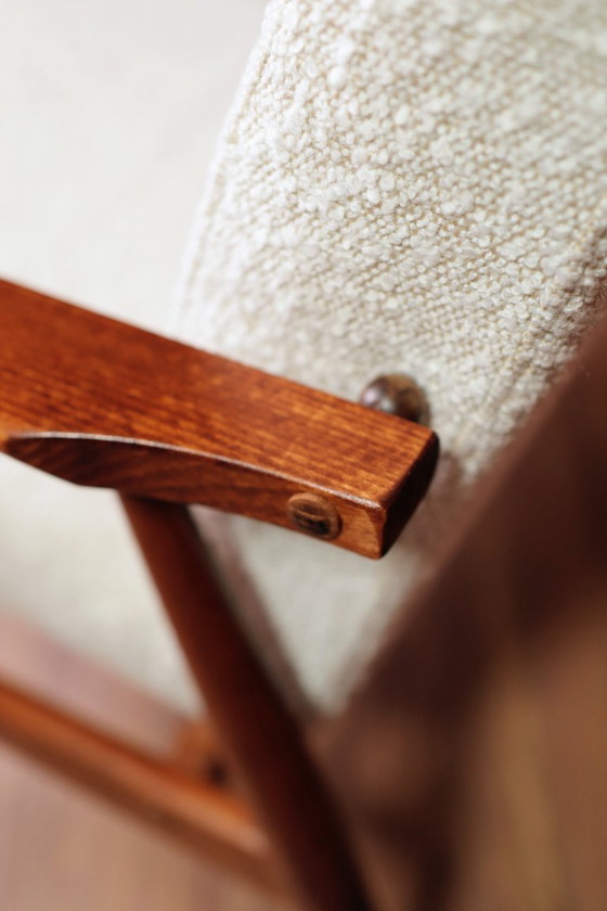 Image 1 of Vintage Lounge Chair Wit Bouclé Mid Century Design