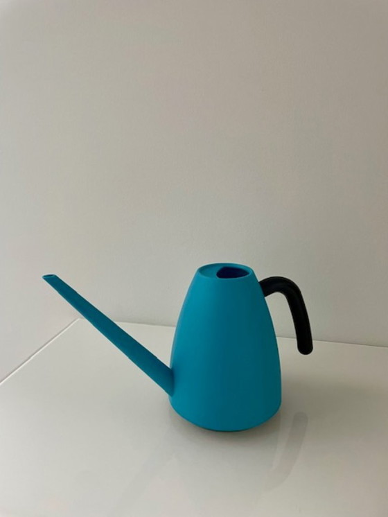 Image 1 of Regadera de diseño Elho Neptunus, azul turquesa con aspecto retro