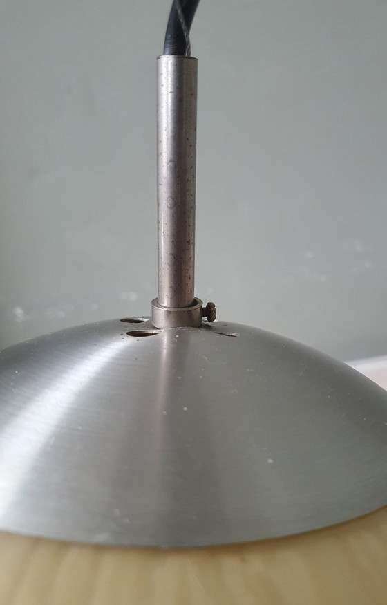 Image 1 of Art Deco vintage pendant lamp made of marbled glass