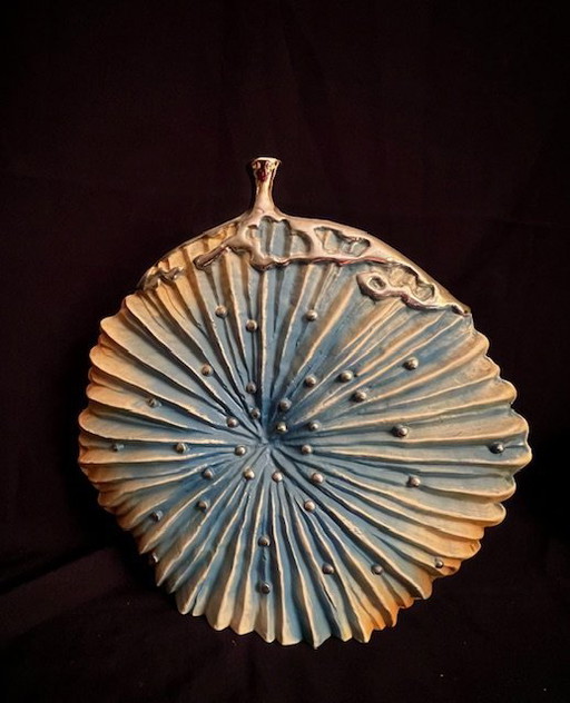 Kunst Ornament Vaas Geribbeld