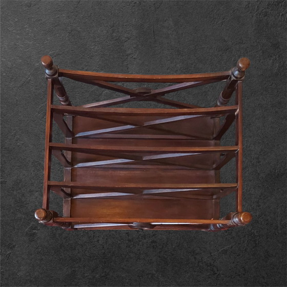 Image 1 of Mahoniehouten literatuurbak Canterbury